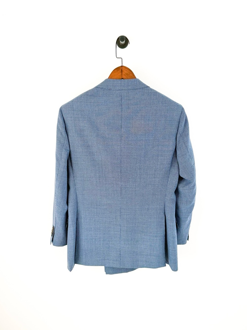 Suitsupply Sienna Italian Wool Suit "Rustic Tropical" Blue Men's 40R Houndstooth - Picture 10 of 15